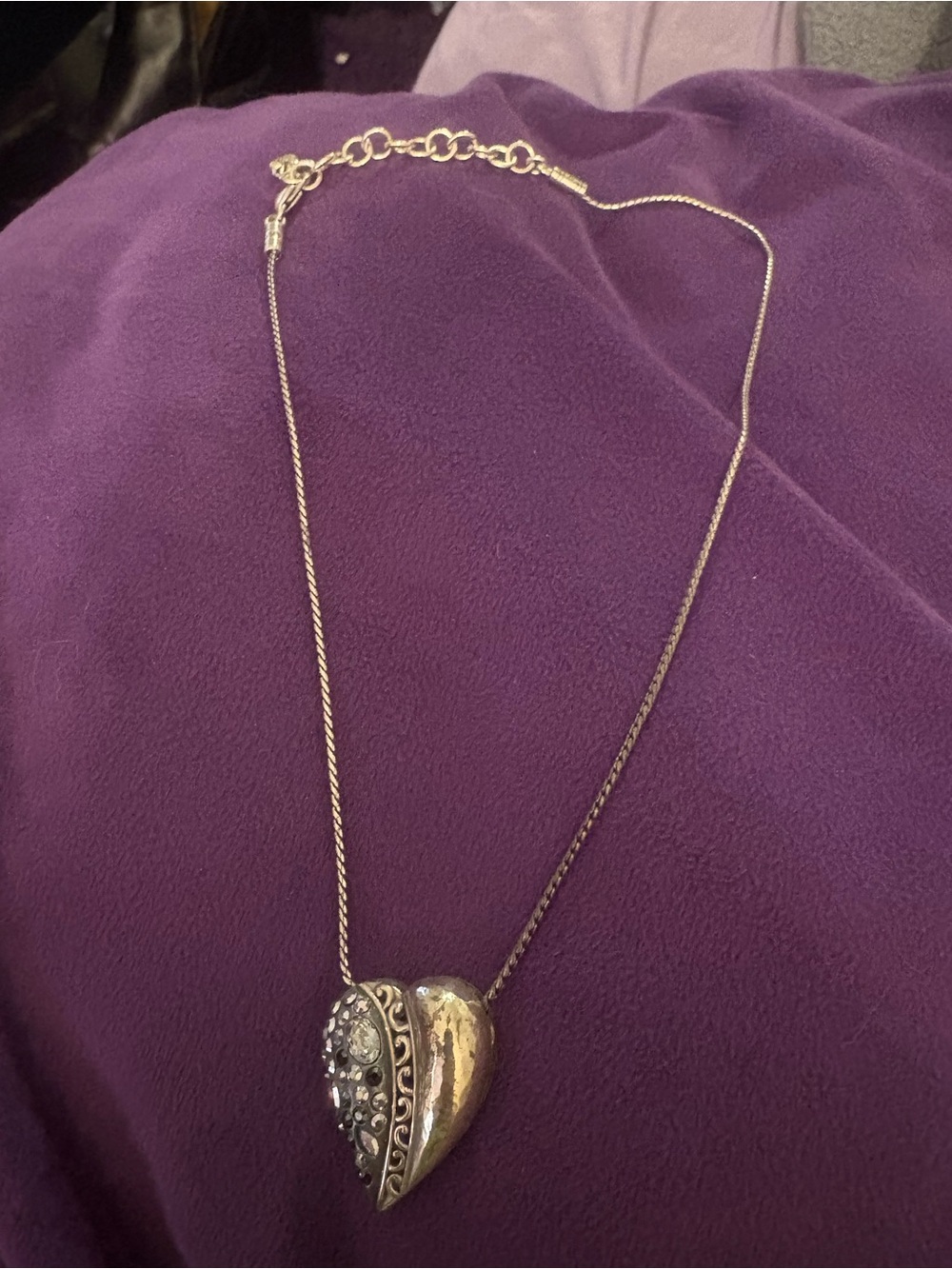 Brighton Silver Heart Pendant Necklace - Elegant Women's Jewelry